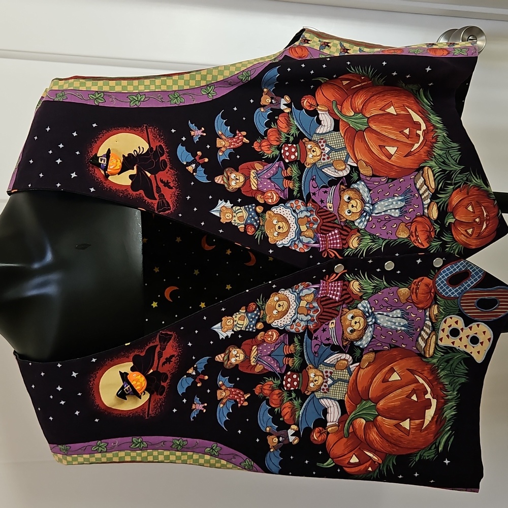 Halloween Bear Themed Vest Double Sided
